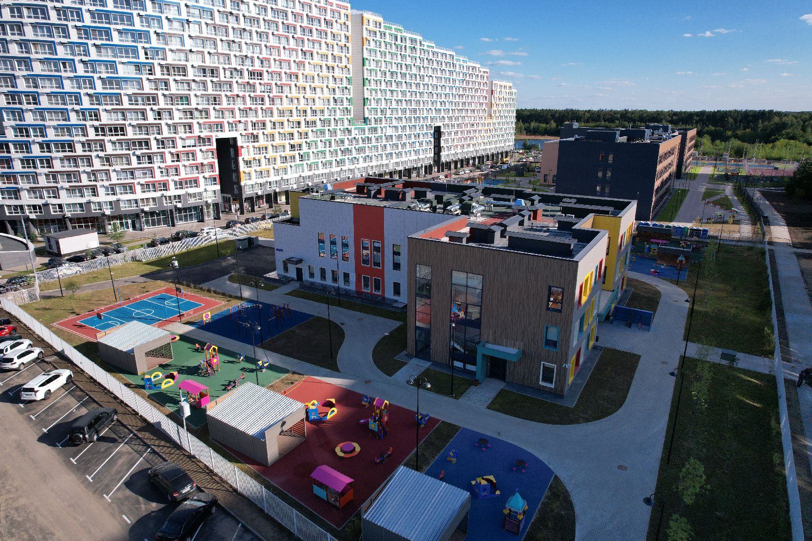 школа, королев,видео с коптера, садик,