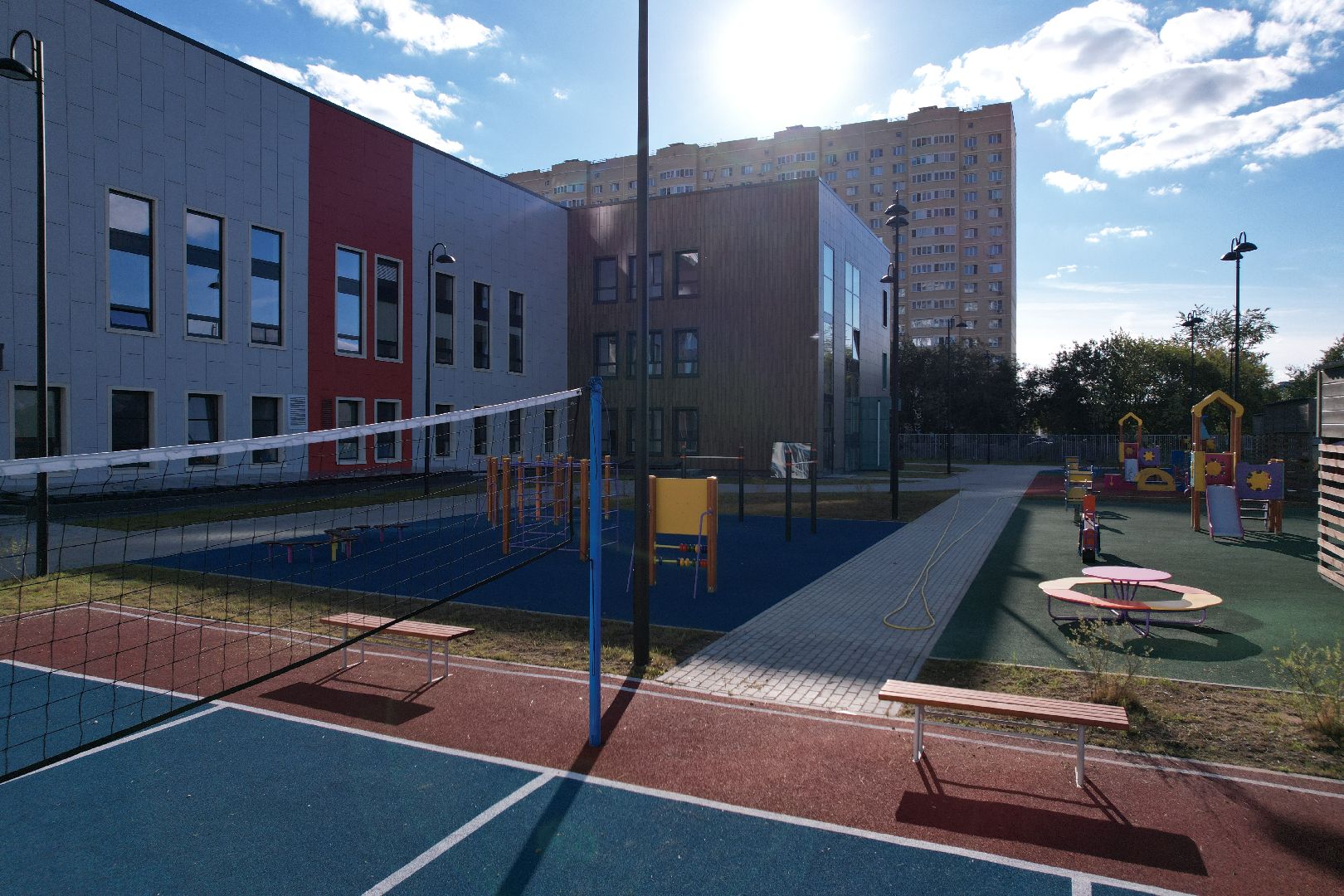 школа, королев,видео с коптера, садик,