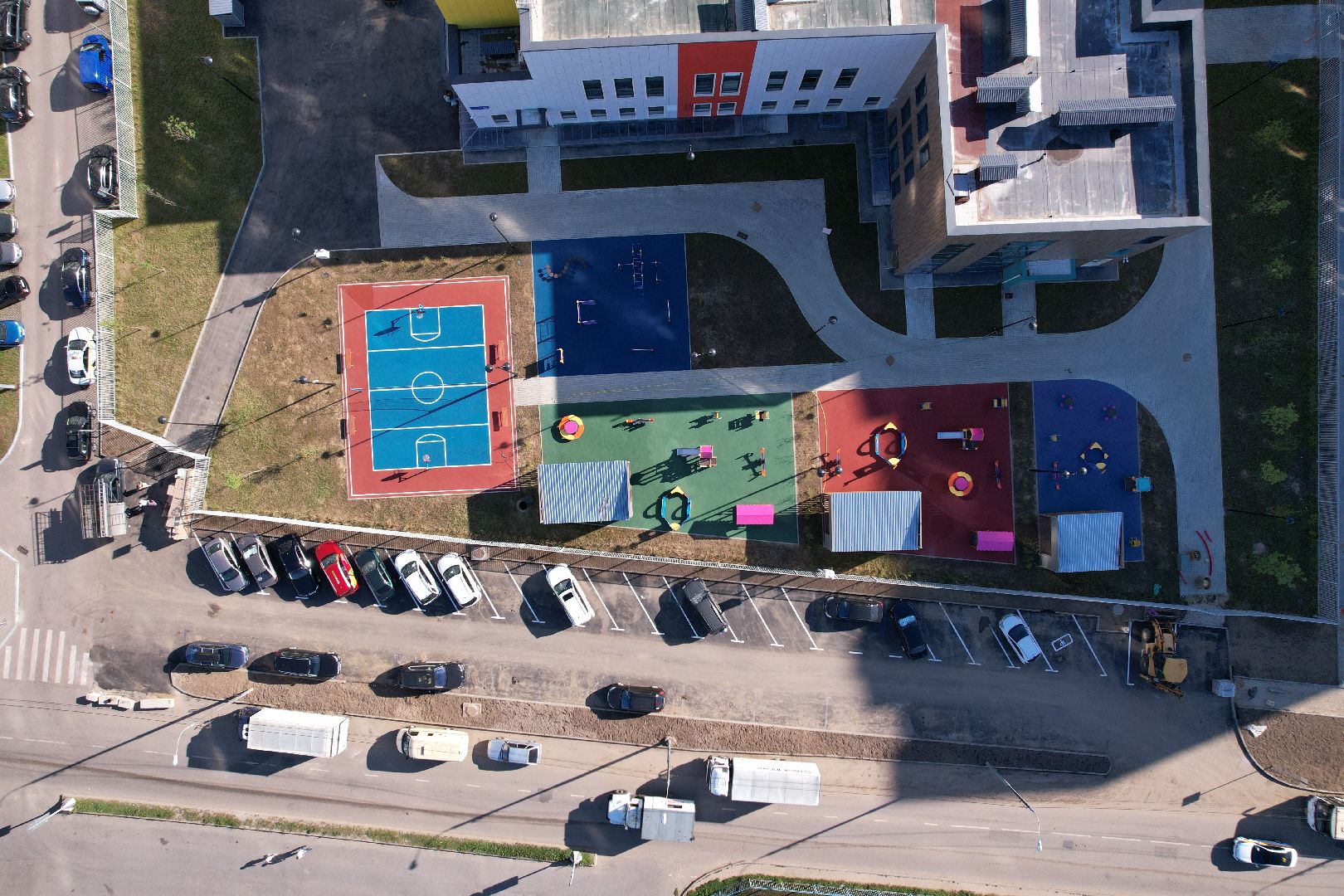 школа, королев,видео с коптера, садик,