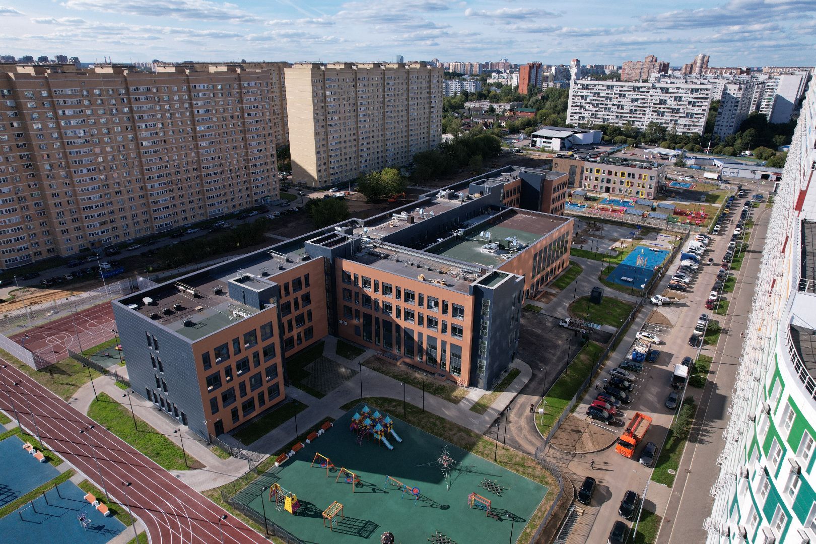 школа, учеба, дети,королёв, видео с коптера,