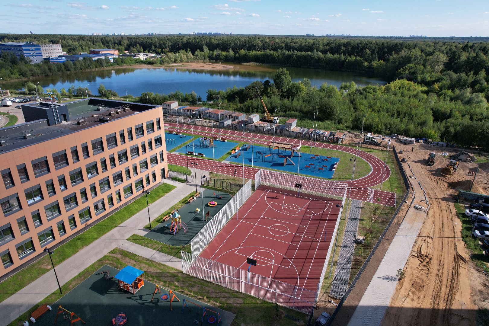 школа, учеба, дети,королёв, видео с коптера,