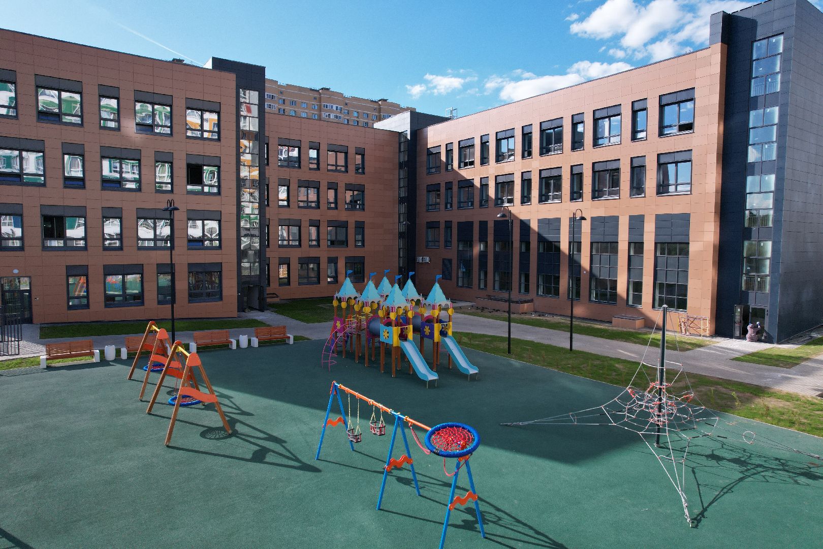 школа, учеба, дети,королёв, видео с коптера,