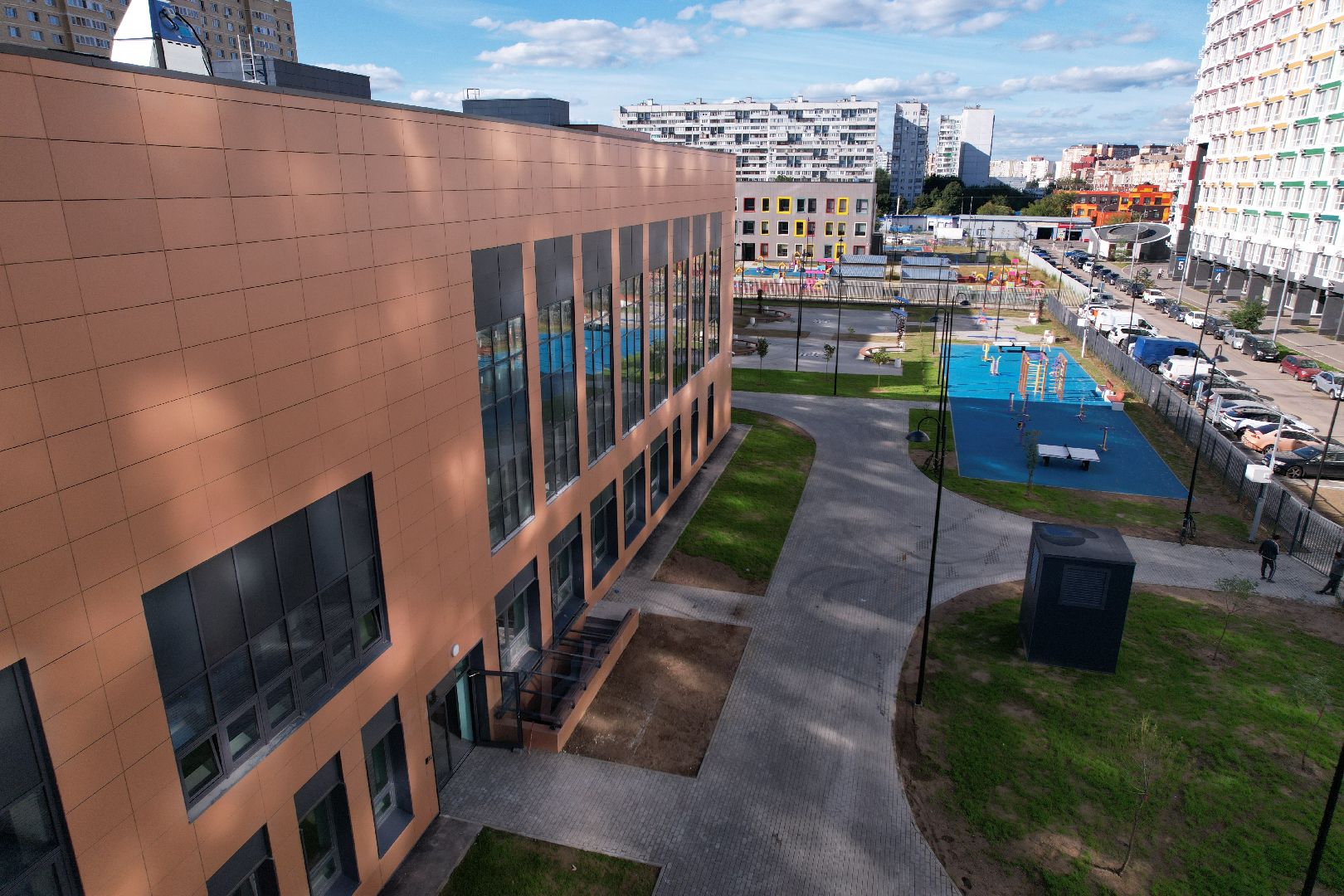 школа, учеба, дети,королёв, видео с коптера,