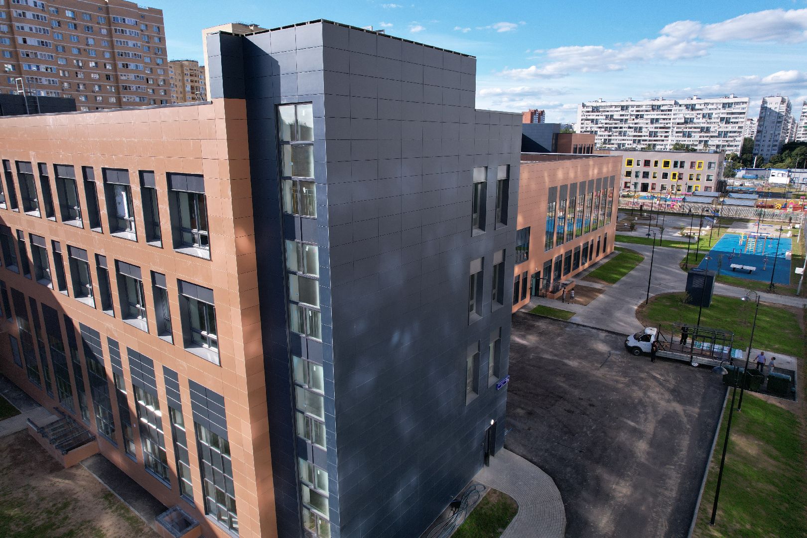 школа, учеба, дети,королёв, видео с коптера,