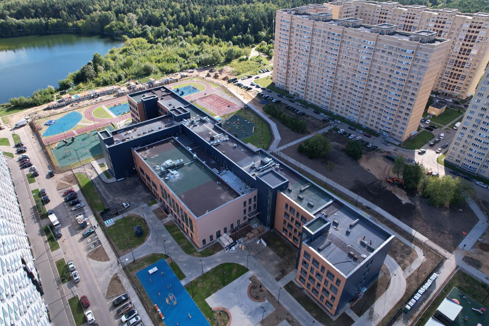 школа, учеба, дети,королёв, видео с коптера,