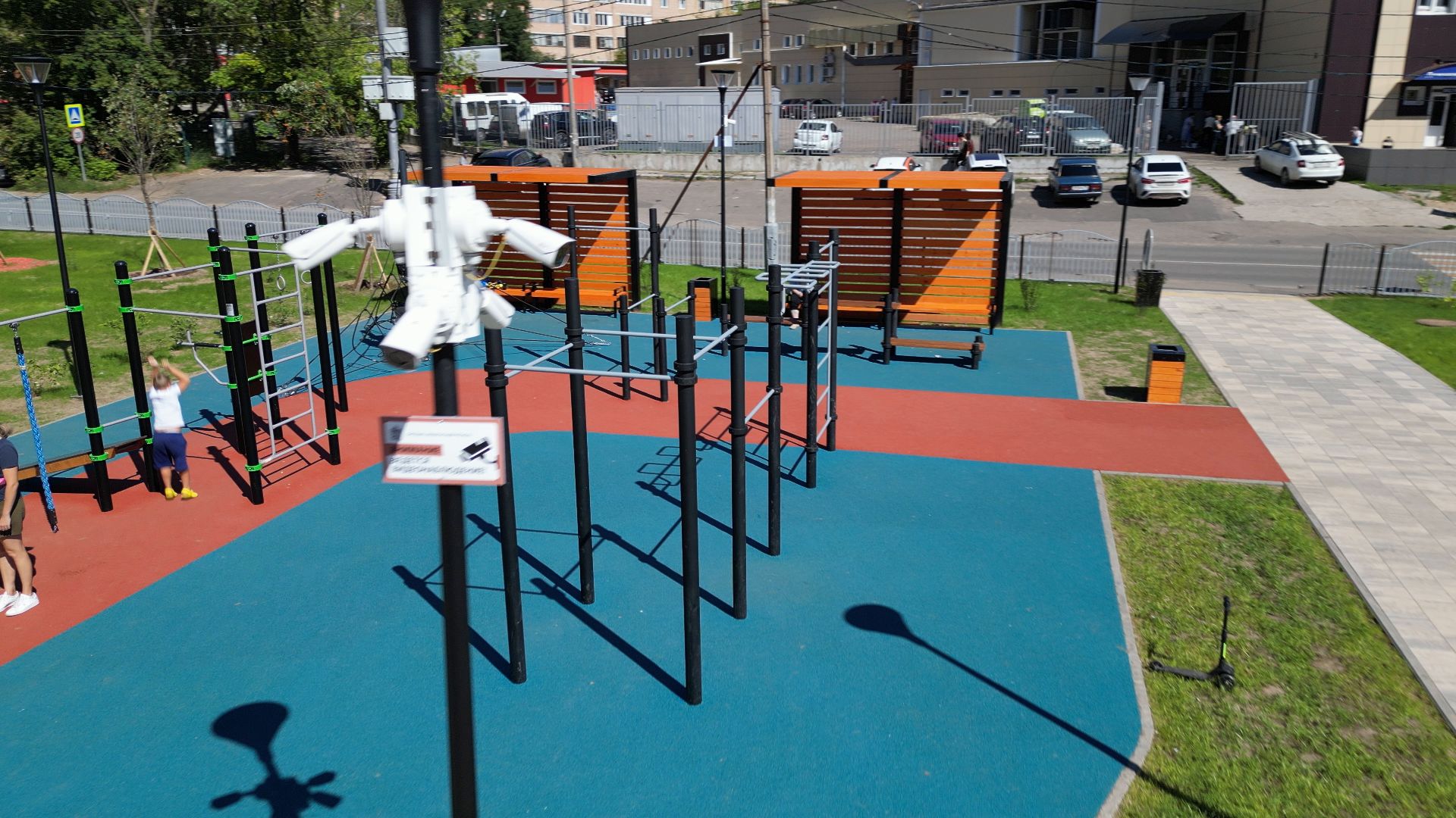 сквер, лыткарино,видео с коптера, дети,