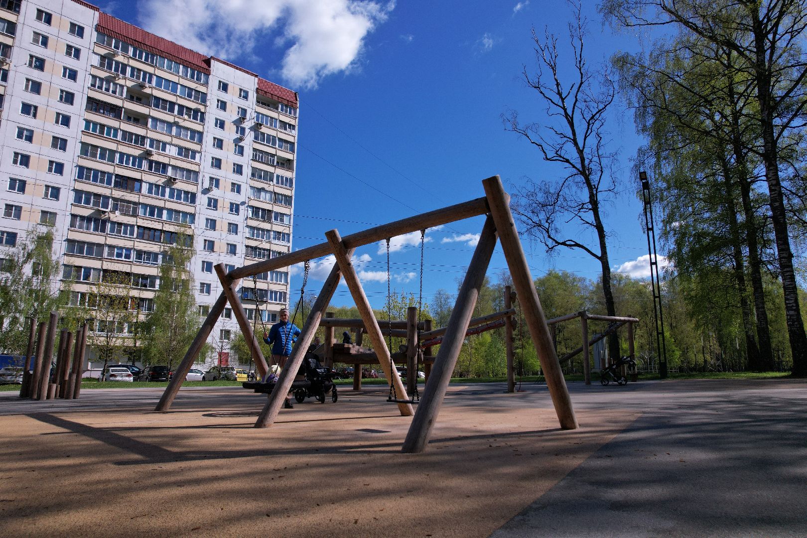 Лобня, парк, общество, видео с коптера,