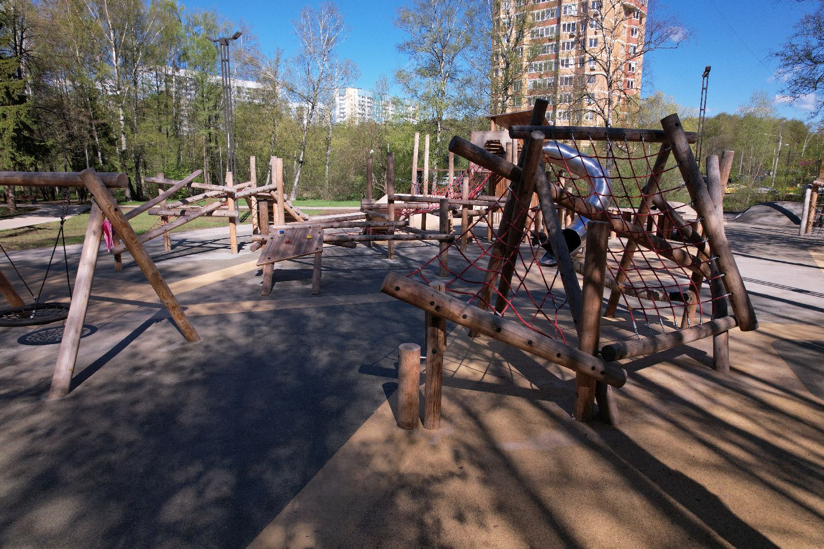 Лобня, парк, общество, видео с коптера,