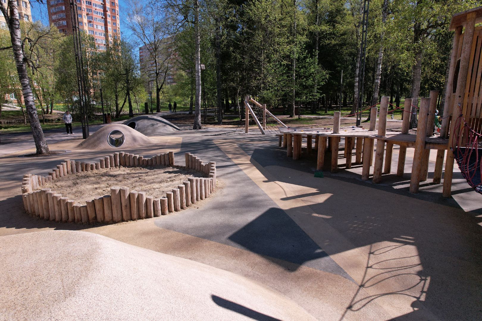 Лобня, парк, общество, видео с коптера,