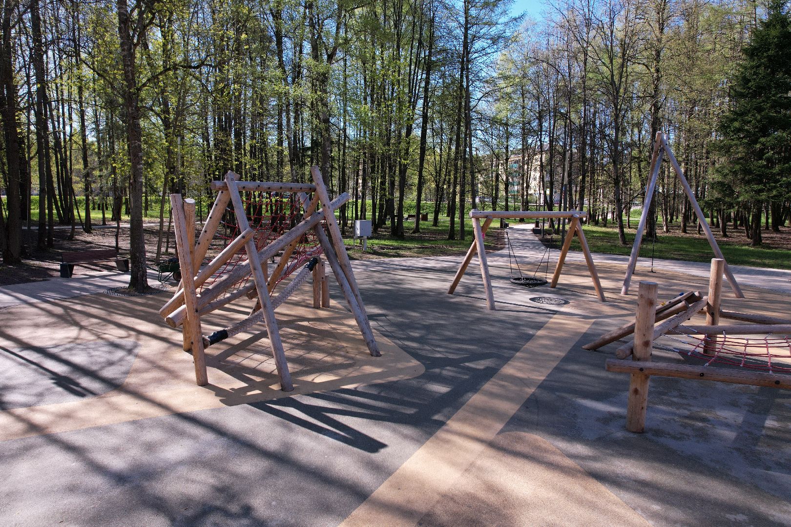 Лобня, парк, общество, видео с коптера,