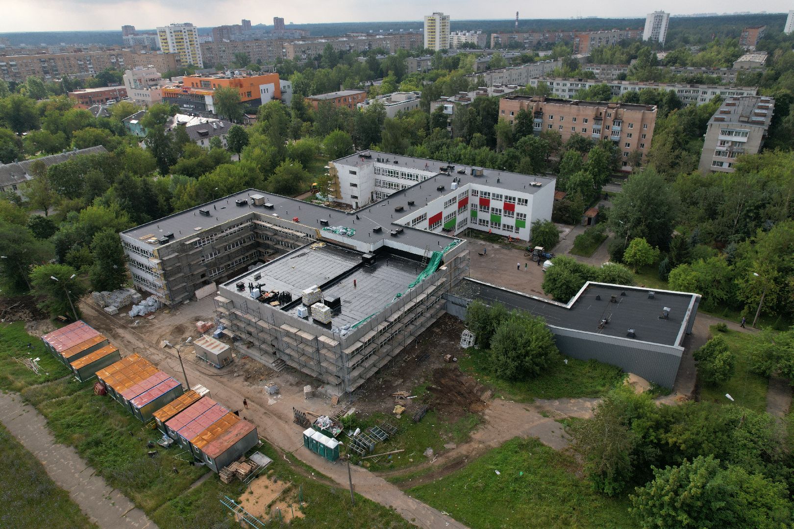 школа, фрязино,учеба, видео с коптера,