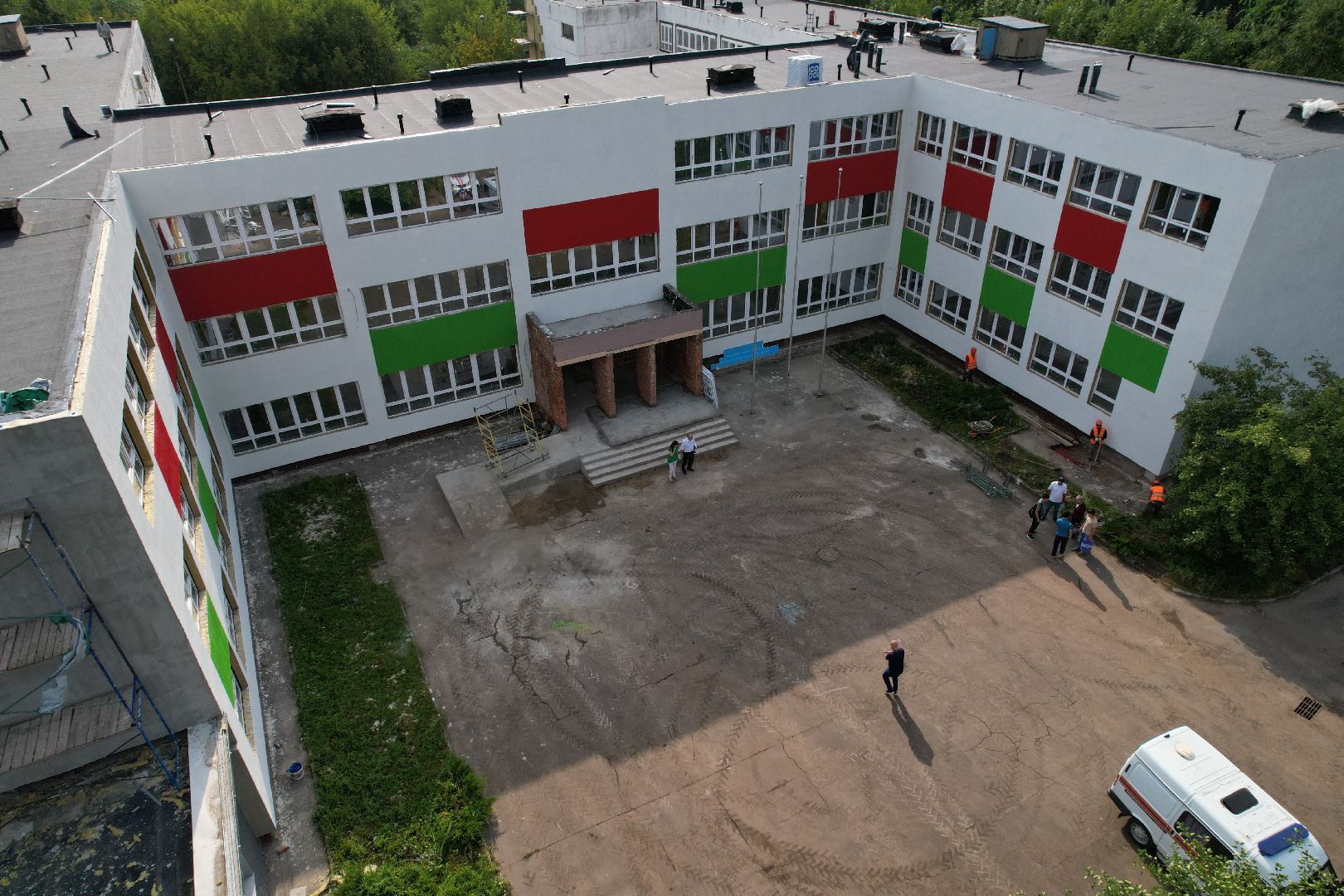 школа, фрязино,учеба, видео с коптера,