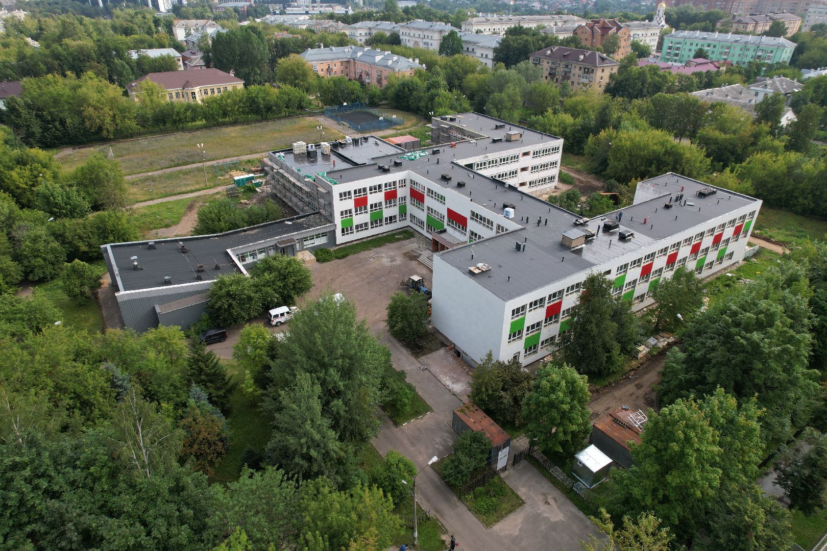 школа, фрязино,учеба, видео с коптера,