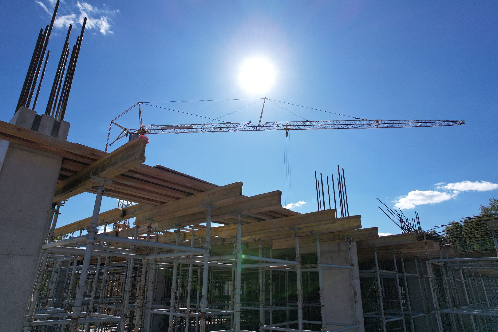 школа, строительство,королёв, видео с коптера,