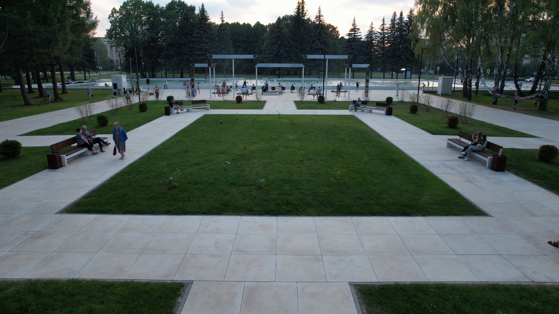 фонтан, пущино,туризм, видео с коптера,