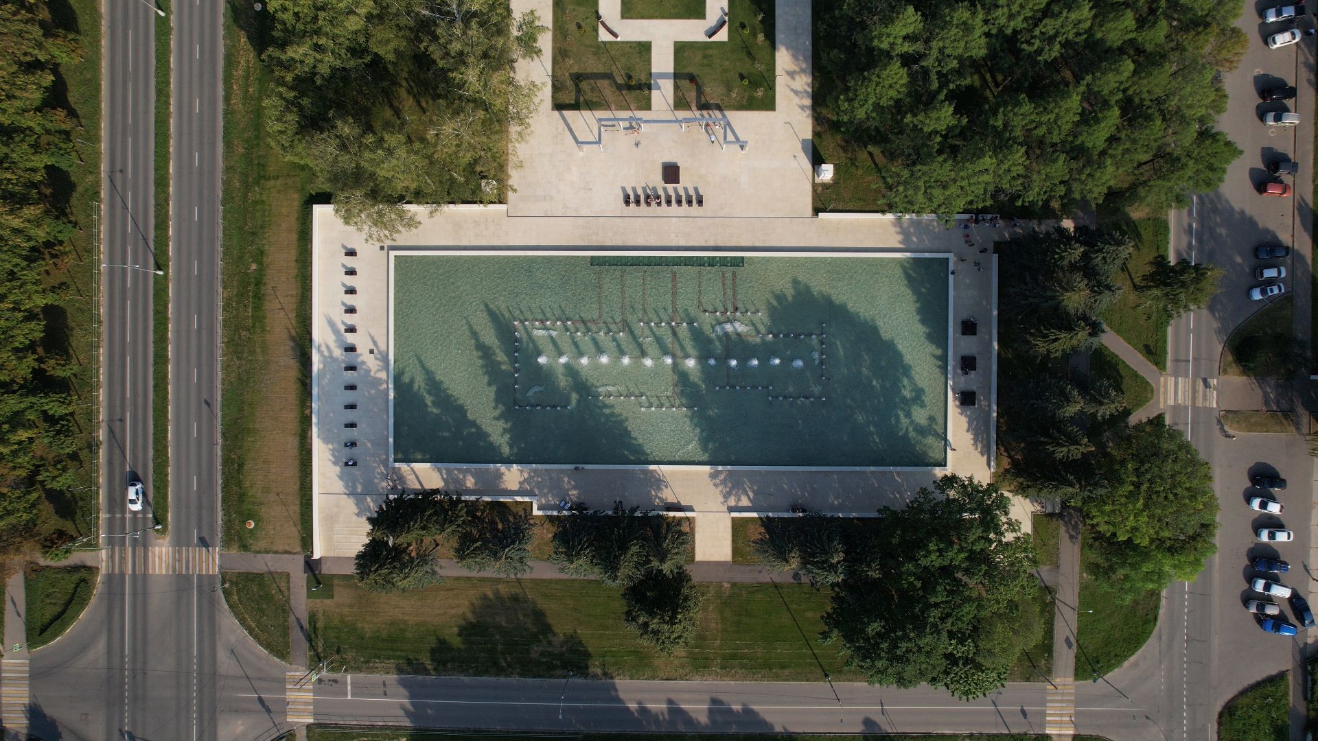 фонтан, пущино,туризм, видео с коптера,