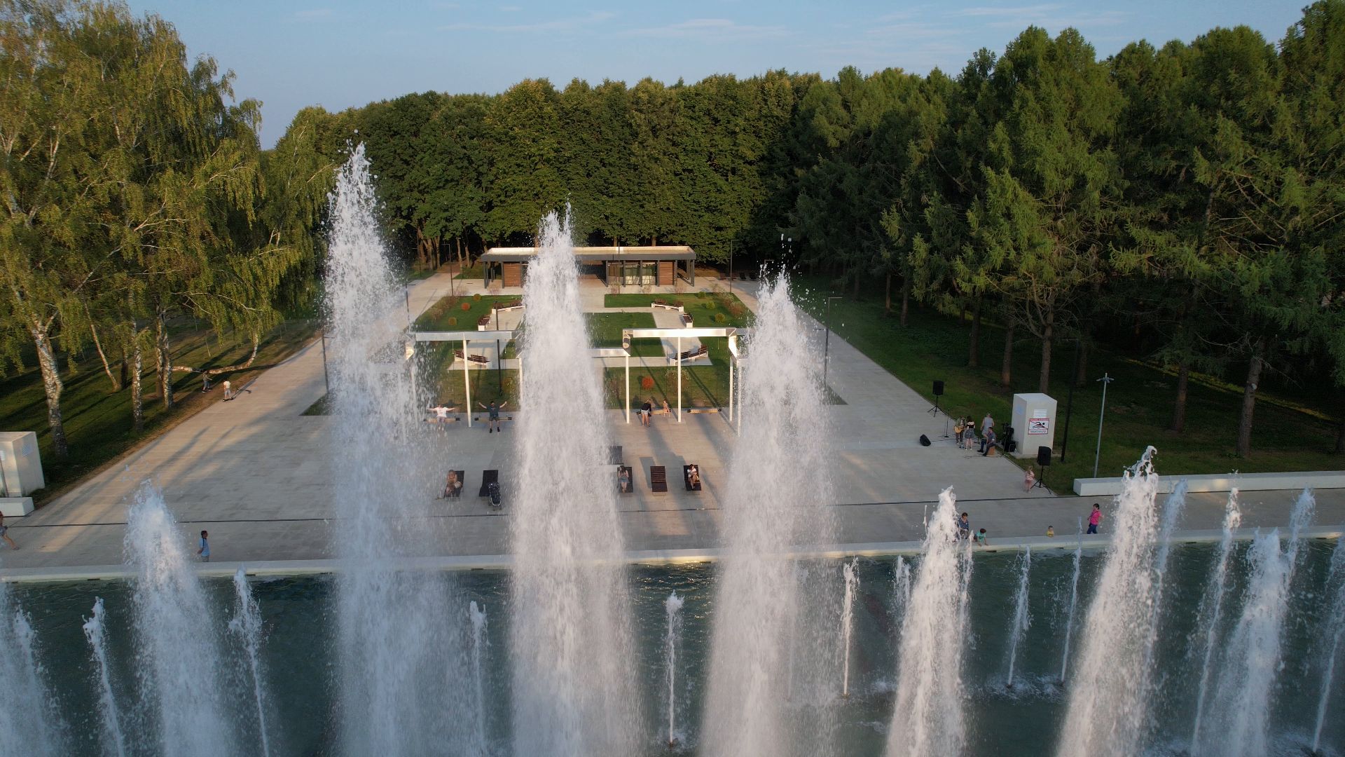 фонтан, пущино,туризм, видео с коптера,