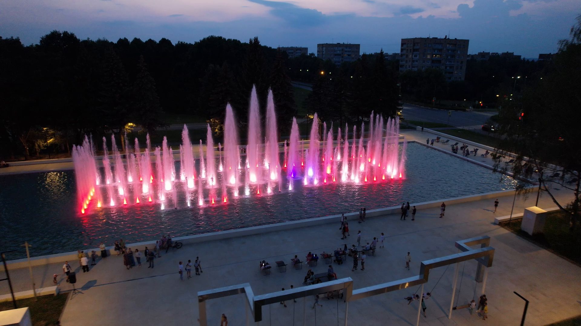 фонтан, пущино,туризм, видео с коптера,