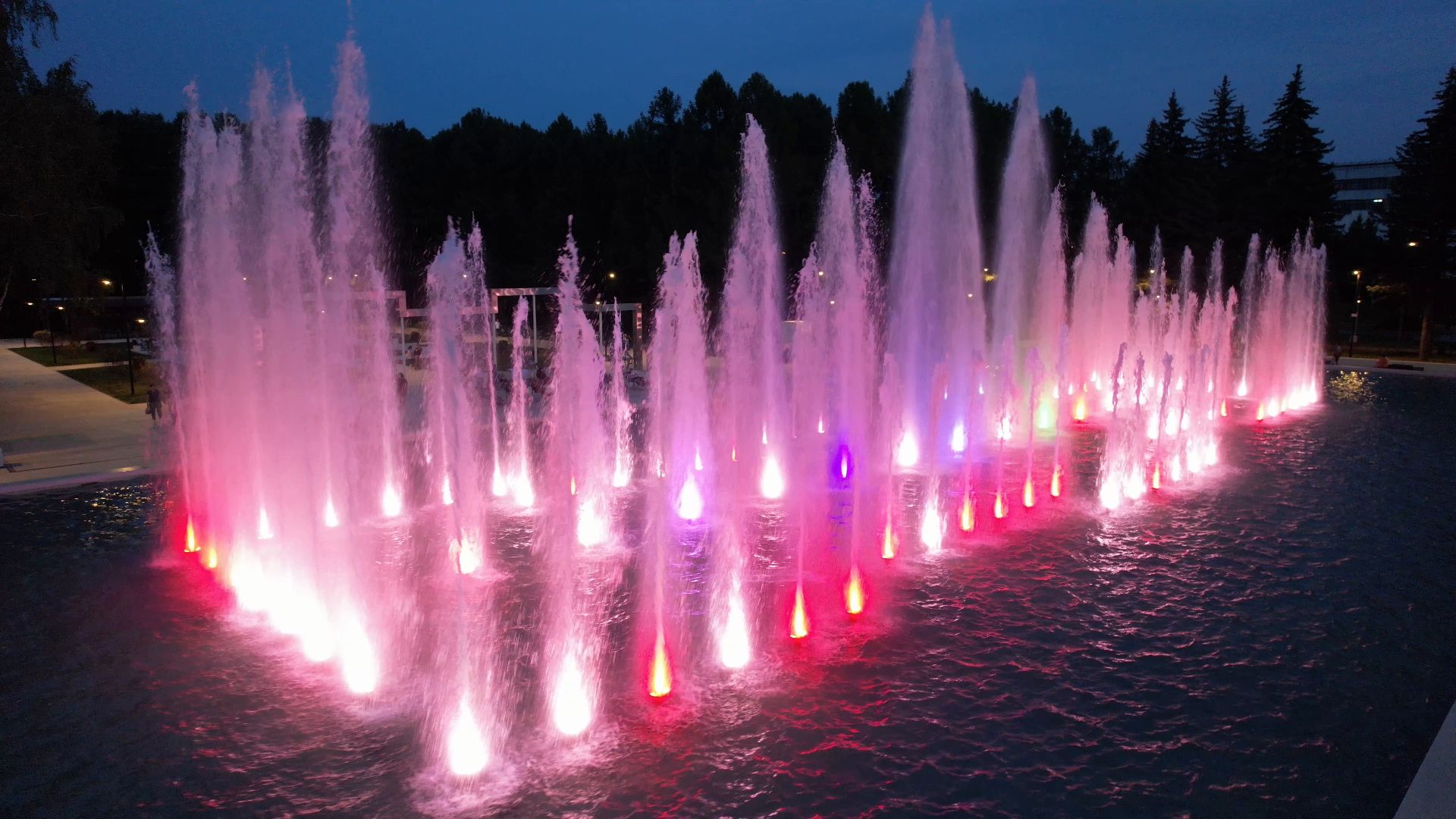 фонтан, пущино,туризм, видео с коптера,