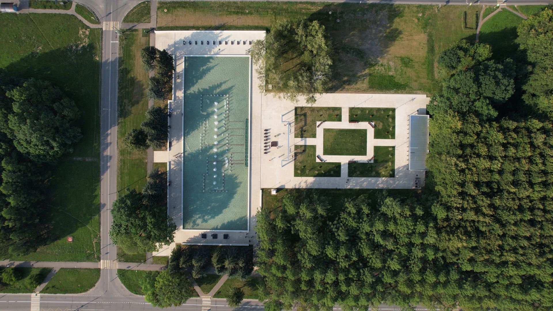 фонтан, пущино,туризм, видео с коптера,