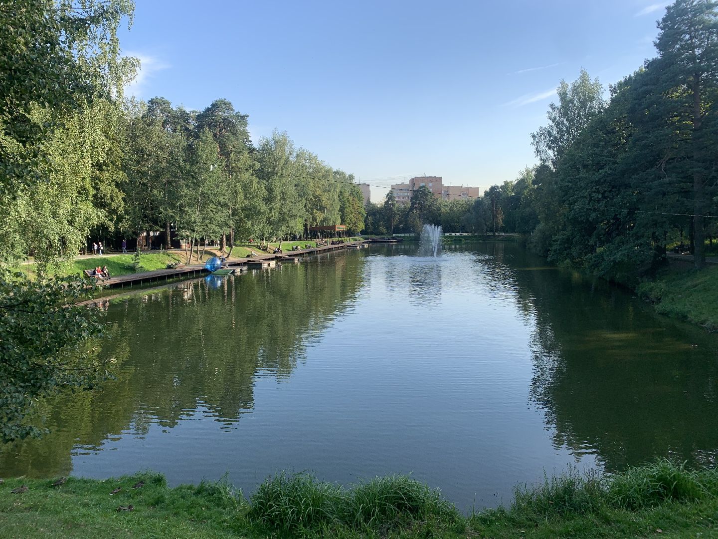 Пруд, парк, лето в подмосковье, благоуйстройство,