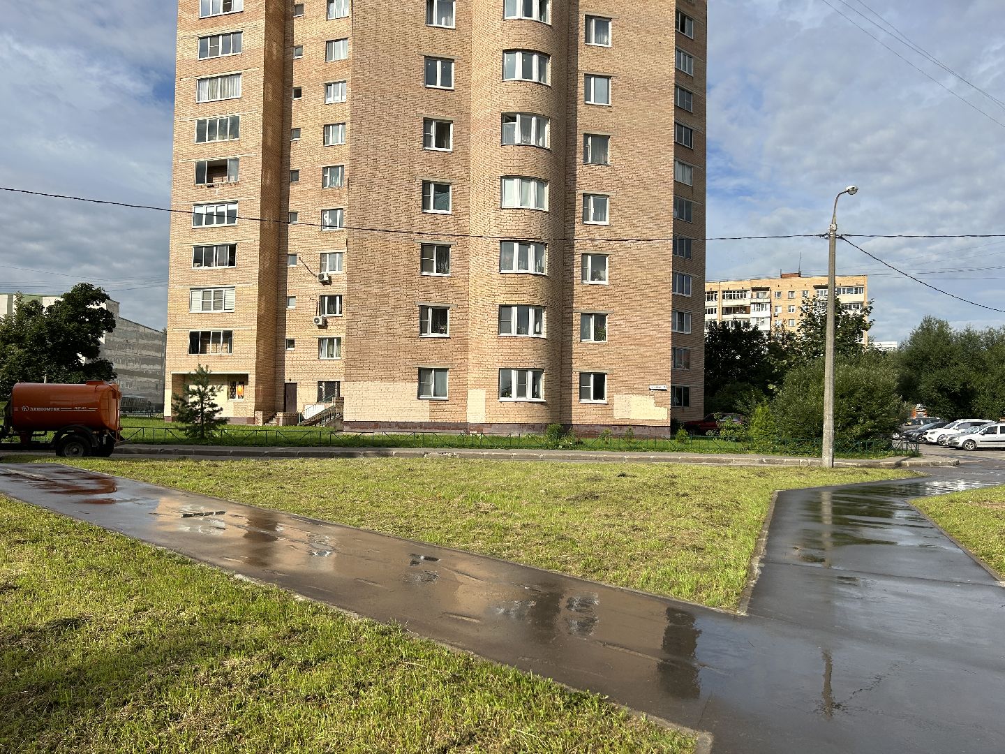 дороги, полив, Фрязино