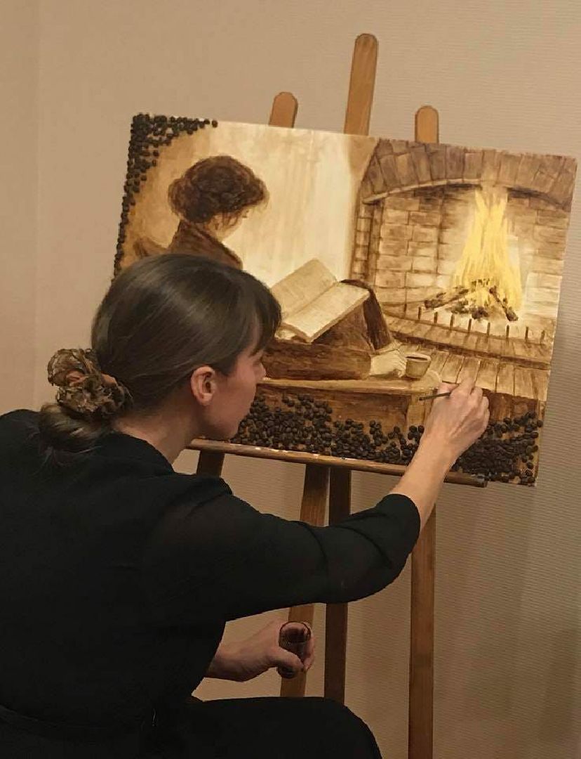 Нахабино, кофе, художник, картина, Шойгу