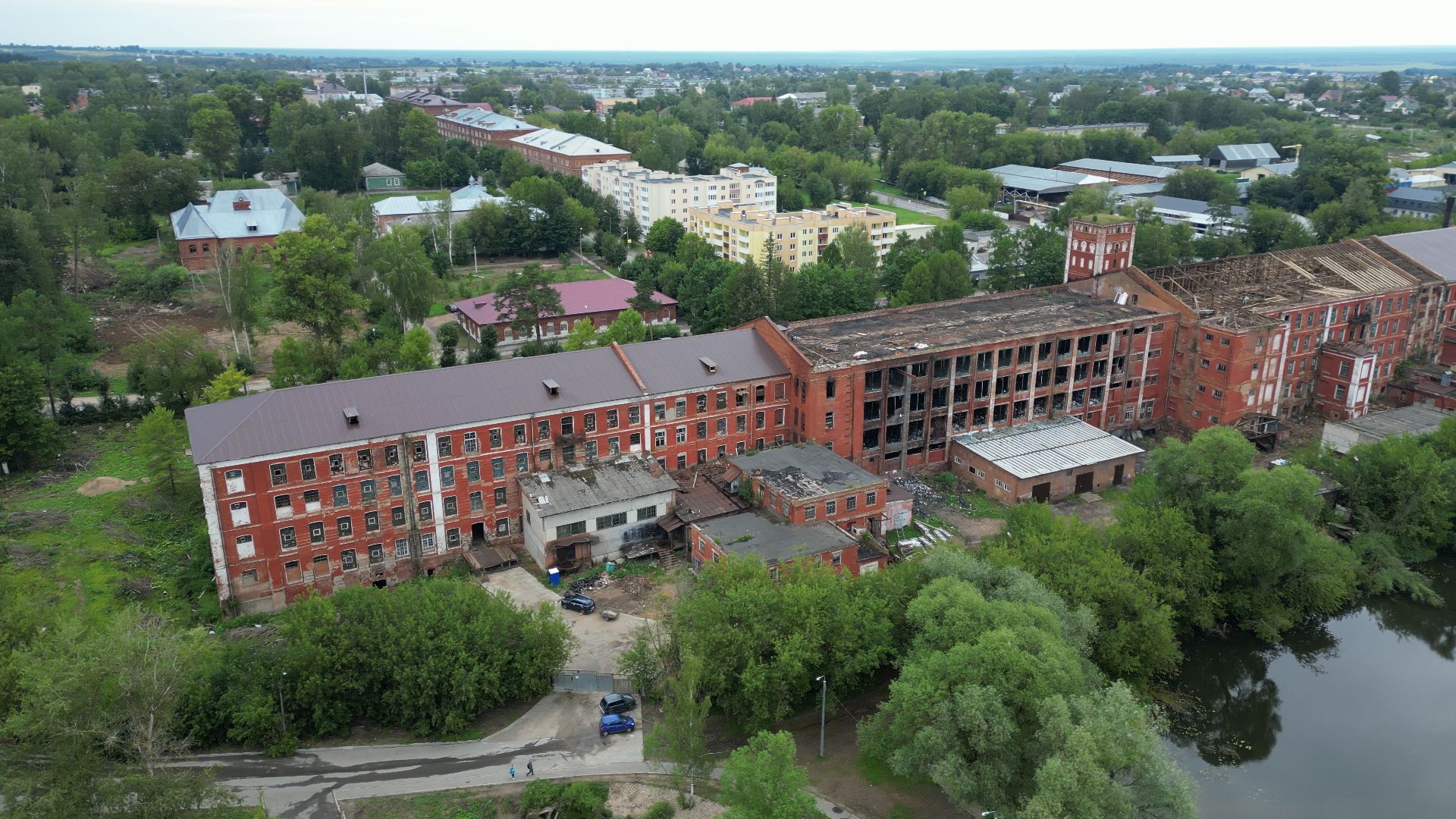 фабрика, клин, мануфактура,туризм, видео с коптера,