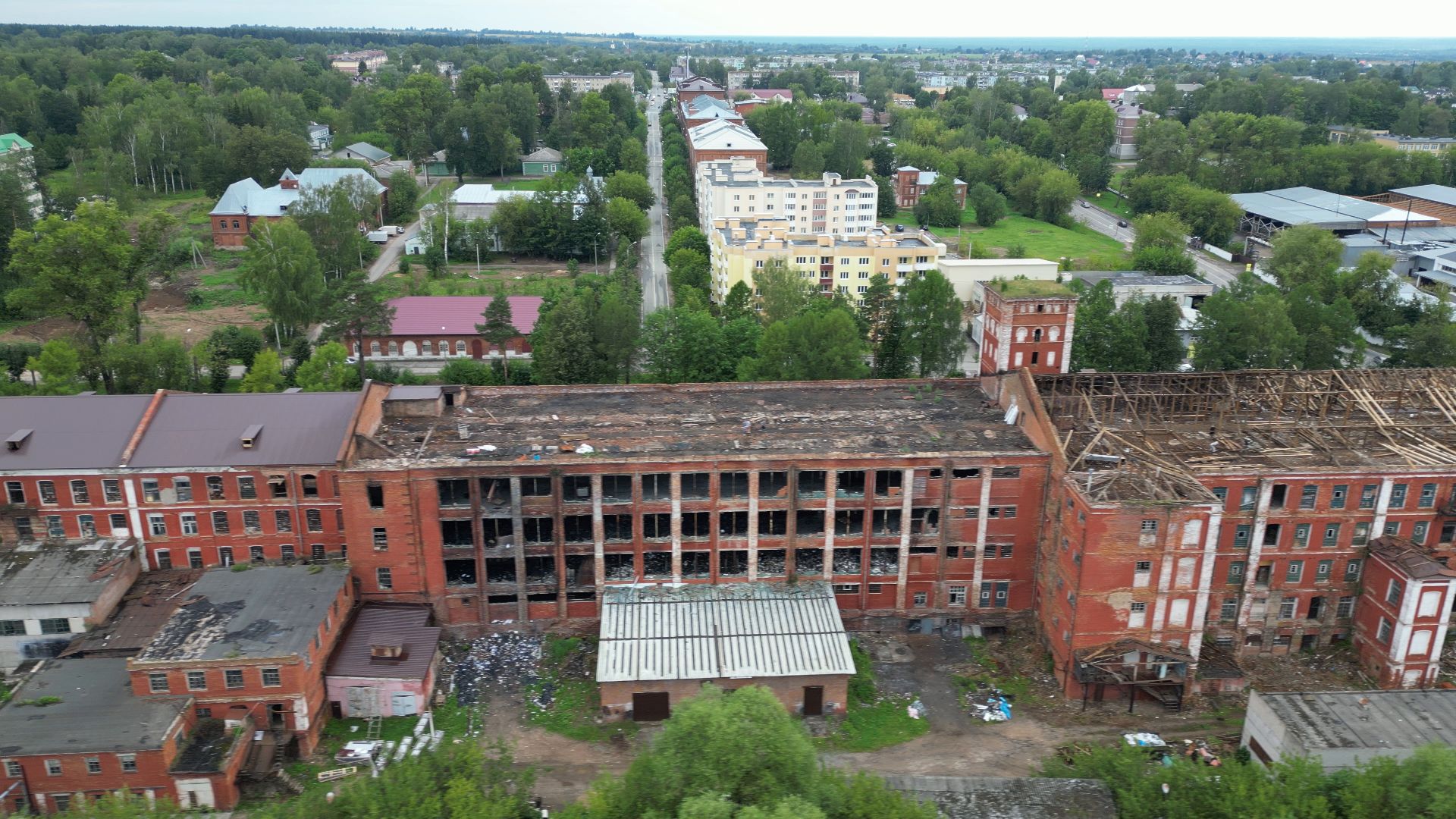 фабрика, клин, мануфактура,туризм, видео с коптера,