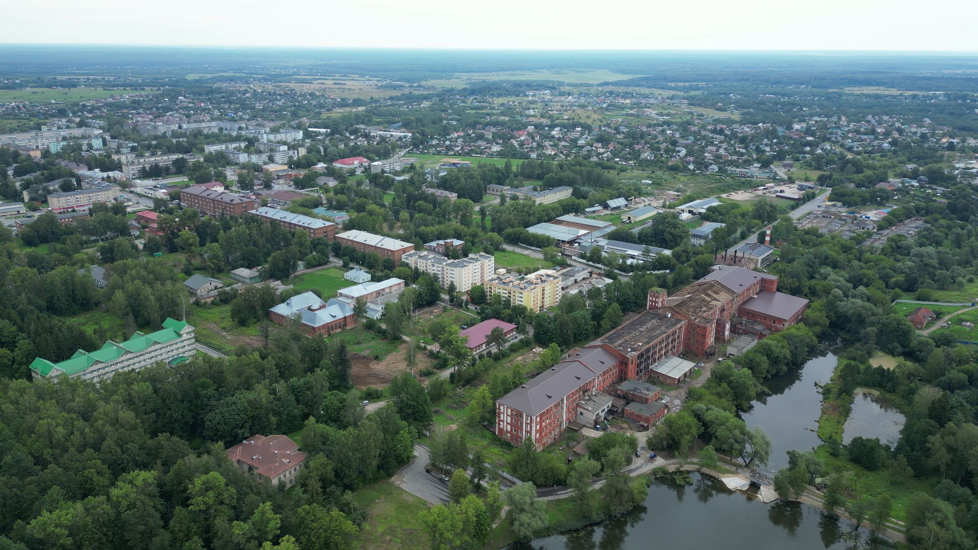 фабрика, клин, мануфактура,туризм, видео с коптера,