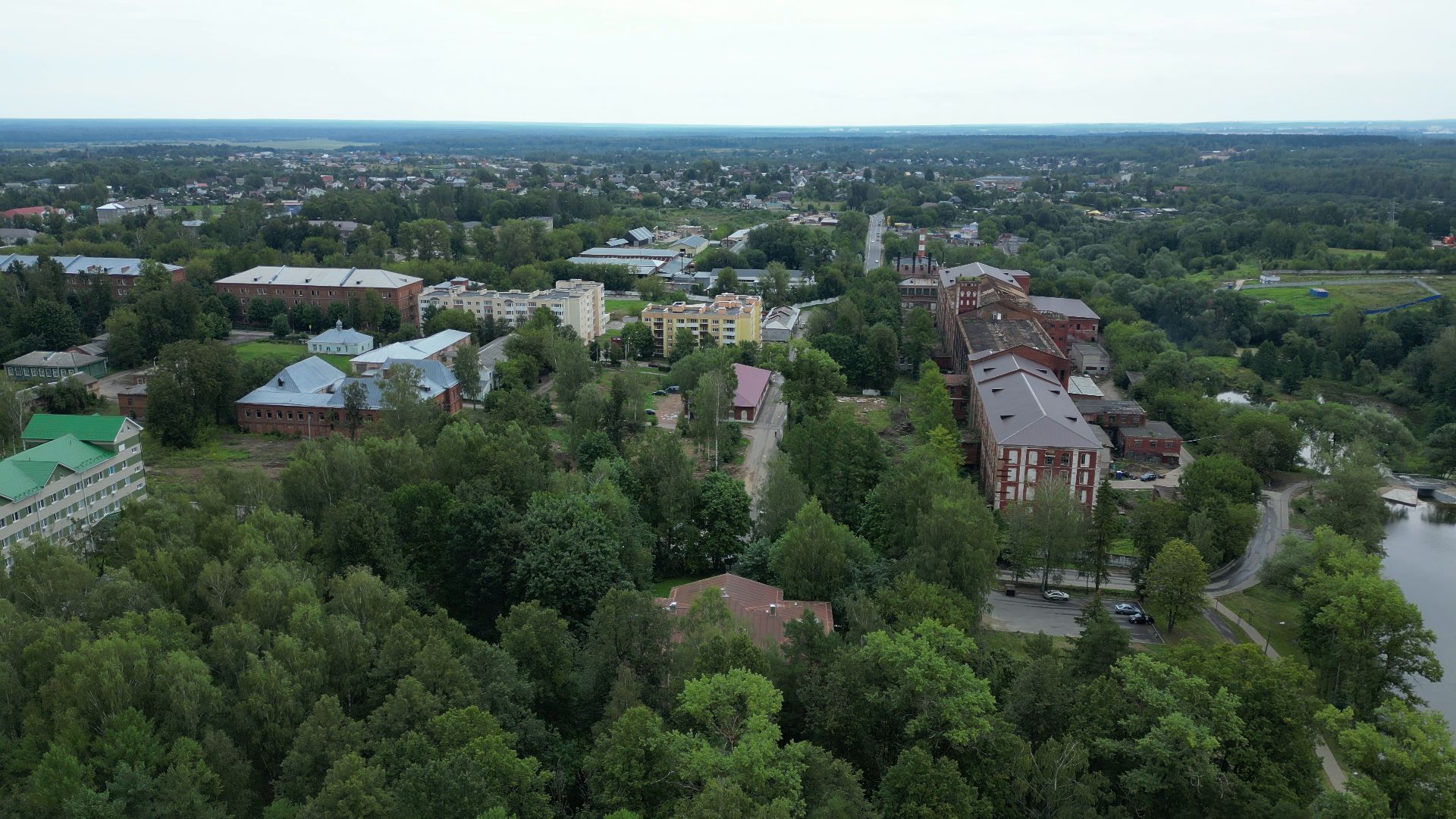 фабрика, клин, мануфактура,туризм, видео с коптера,