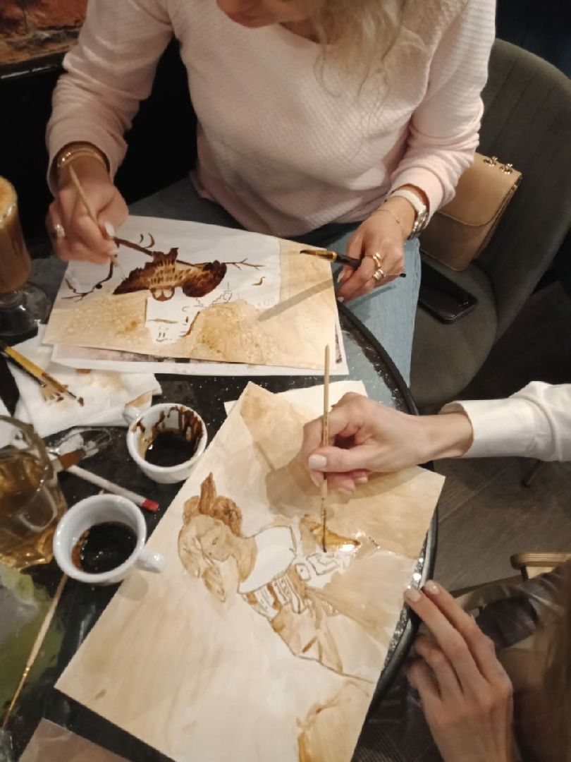 Нахабино, кофе, кофеграфия, художница, Гюго