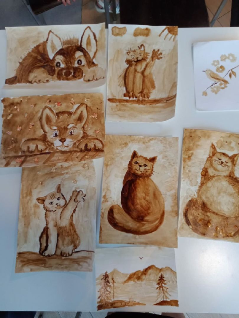 Нахабино, кофе, кофеграфия, художница, Гюго