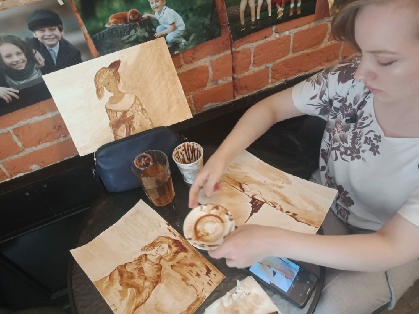 Нахабино, кофе, кофеграфия, художница, Гюго