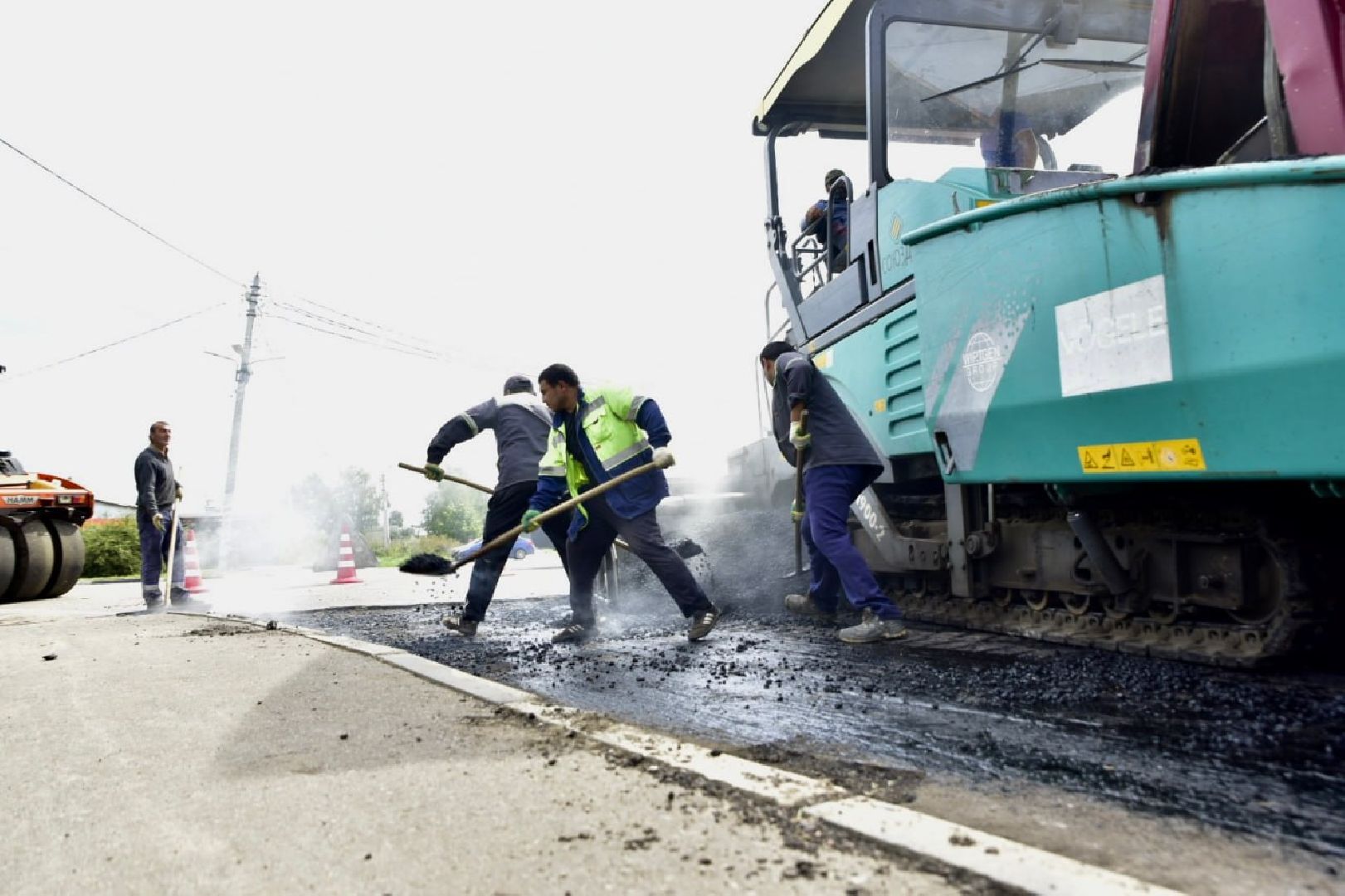 Солнечногорск, дороги, ремонт, рабочие, Лопотово