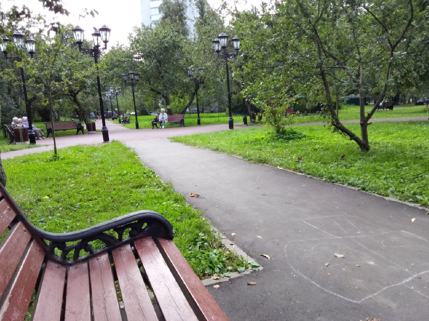 Долгопрудный, Яблоневый сад, благоустойство, асфальт, брусчатка