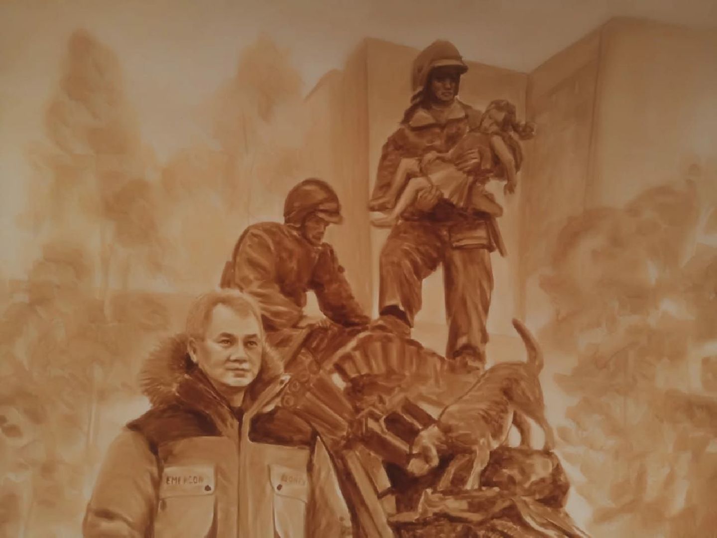 Нахабино, кофе, кофеграфия, Шойгу, подарок