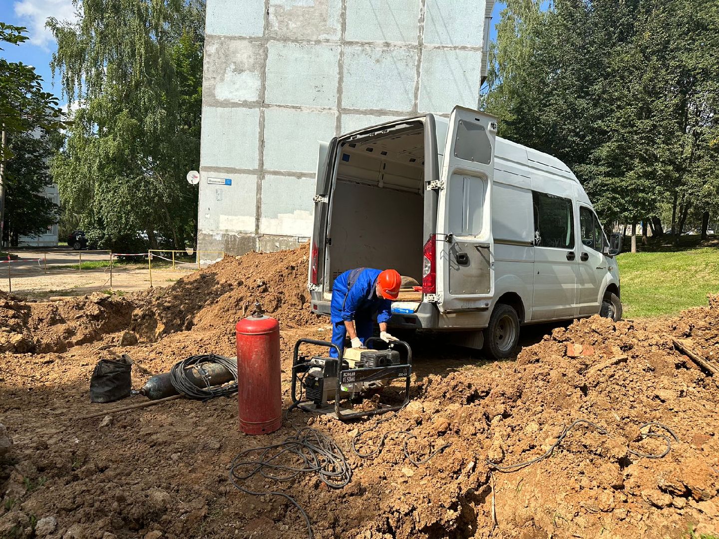 Ремонт теплотрассы, капитальная замена труб, теплосеть Наро-Фоминска