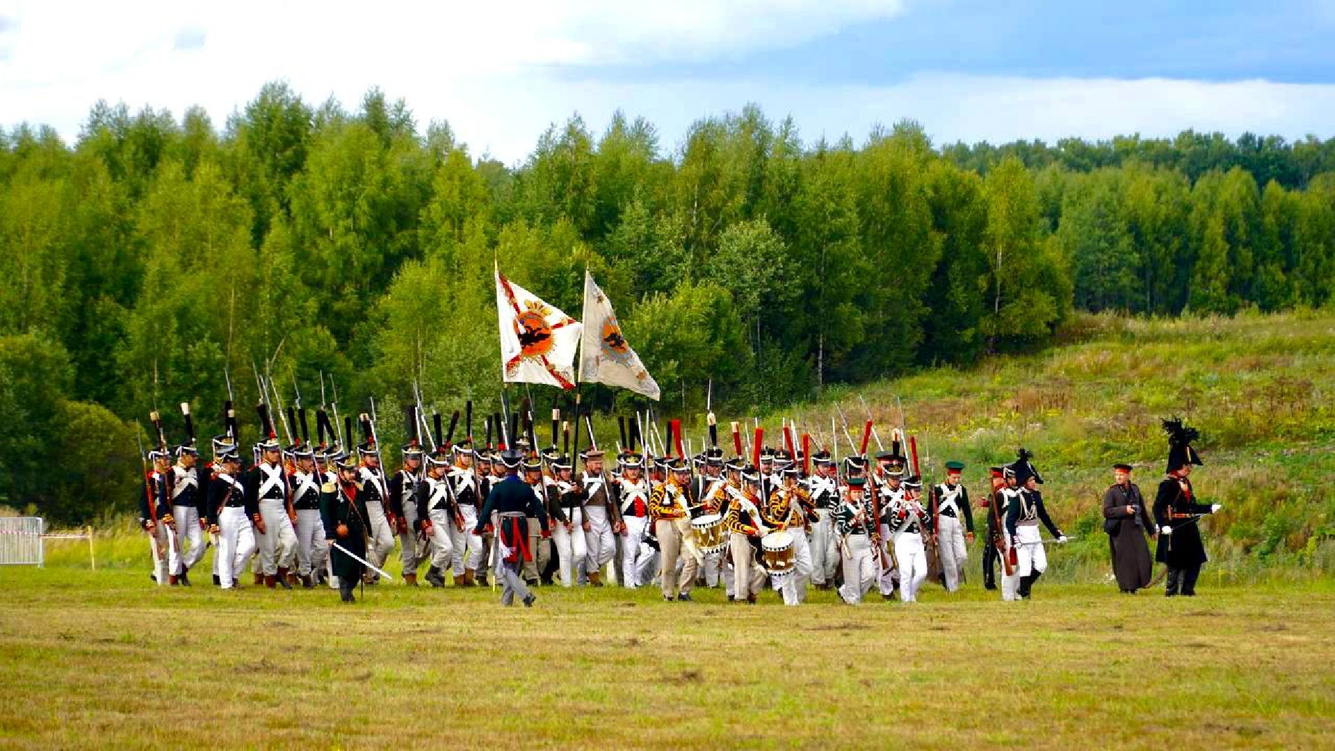 Можайск, Можайский городской округ, Подмосковье, военно-исторический фестиваль, День Бородина, праздник, туризм, зрители, французкая армия, русская армия
