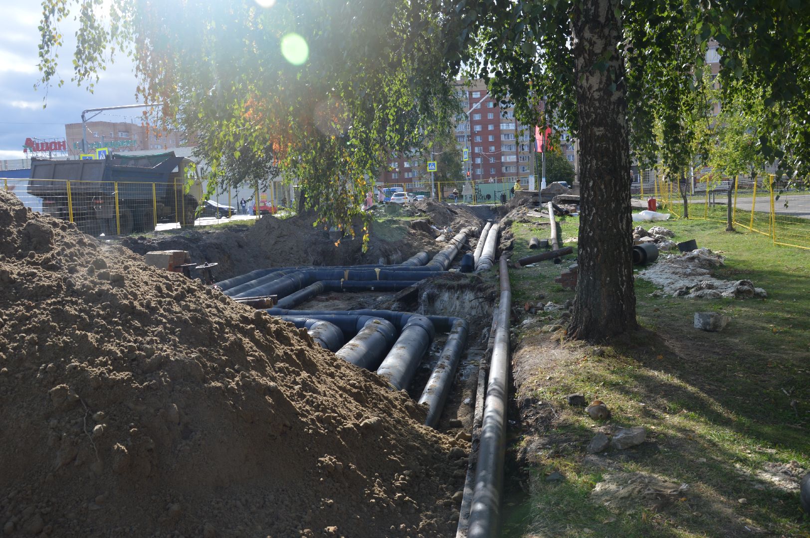 Шатура, ПАО Юнипро, газон, ландшафт, улицы, изменения