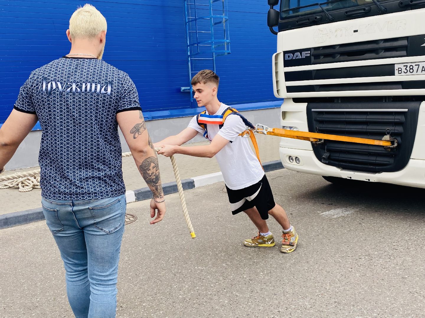 Балашиха, буксировка тяжёлой техники, силовой экстрим