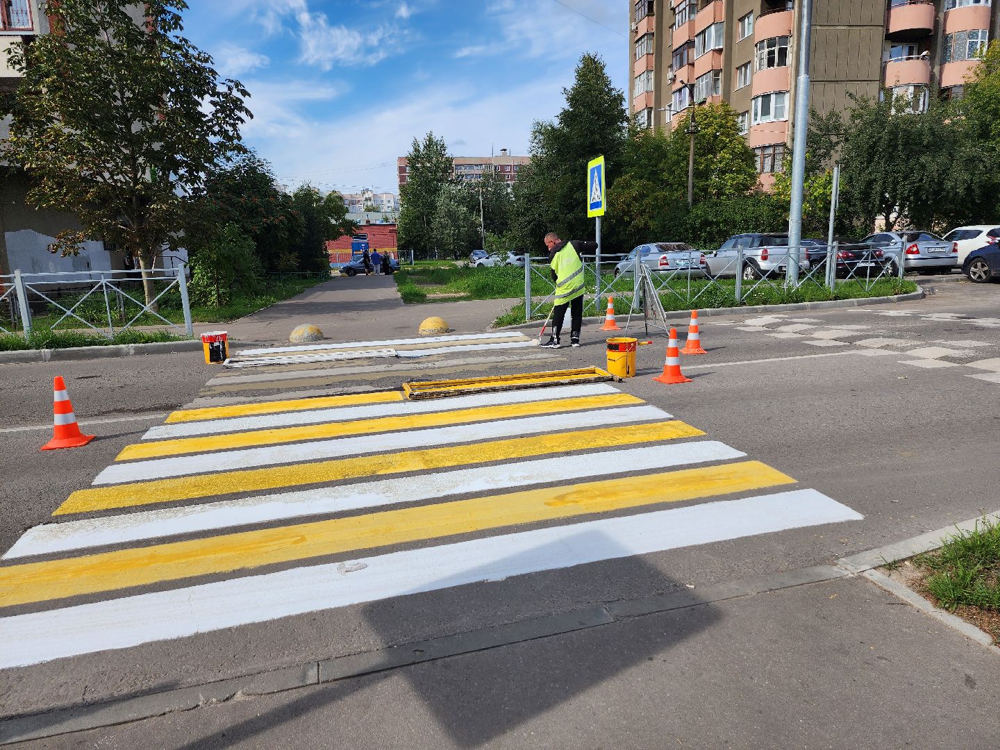 зебра, пешеходный переход, дорожная разметка, серпухов, улица юбилейная,