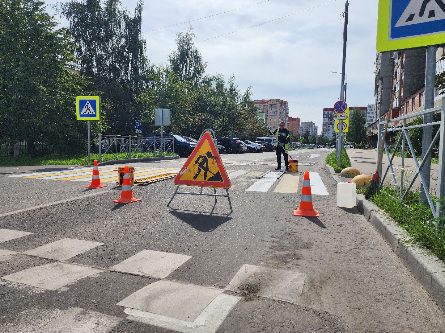 зебра, пешеходный переход, дорожная разметка, серпухов, улица юбилейная,