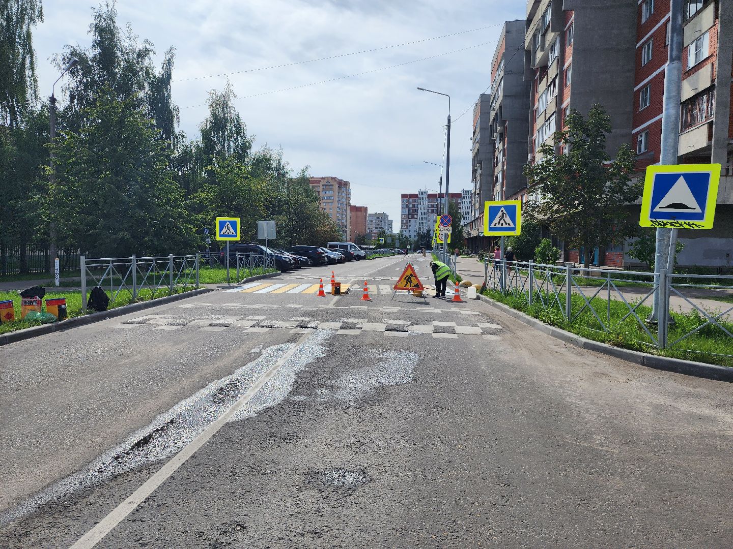 зебра, пешеходный переход, дорожная разметка, серпухов, улица юбилейная,