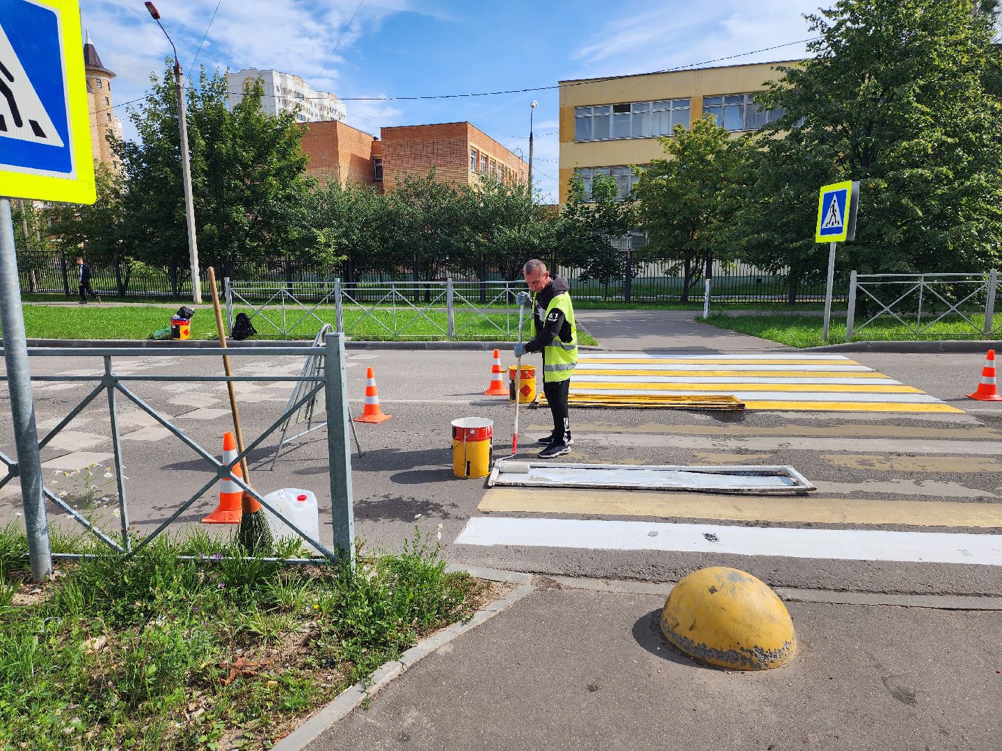 зебра, пешеходный переход, дорожная разметка, серпухов, улица юбилейная,