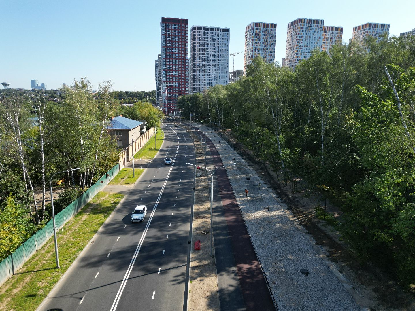 мякиннико, дорога,шоссе, видео с коптера,