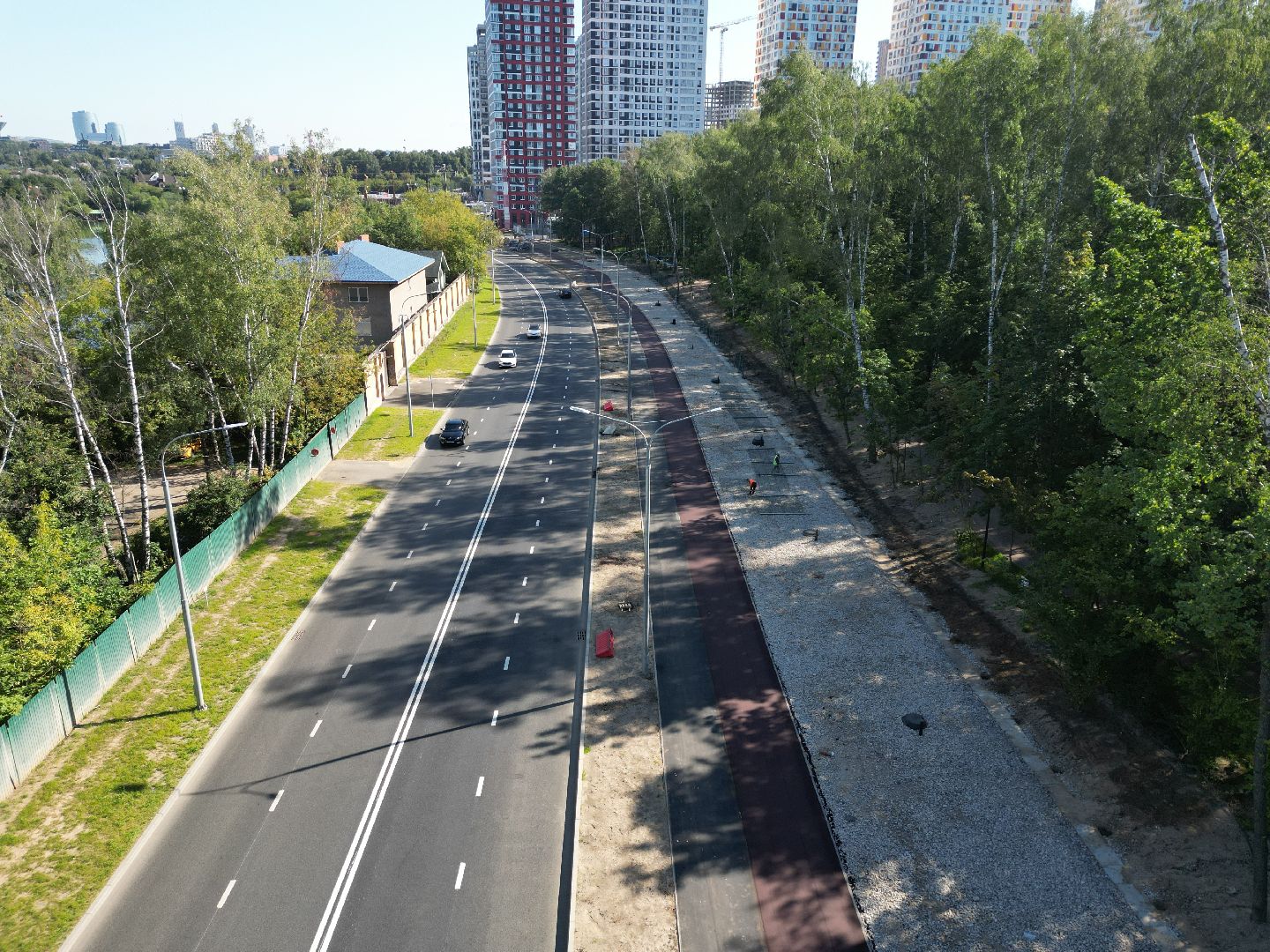 мякиннико, дорога,шоссе, видео с коптера,