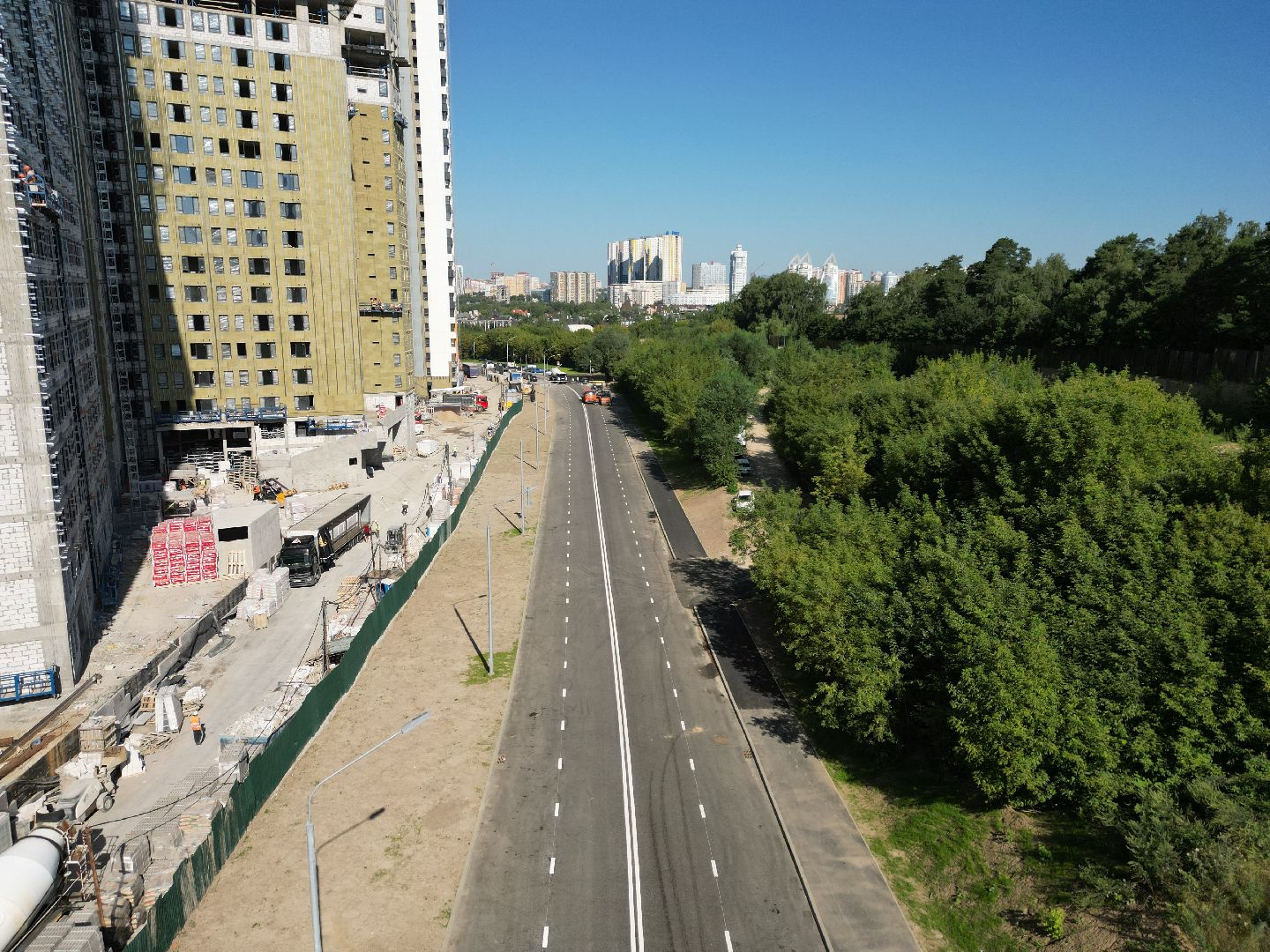 мякиннико, дорога,шоссе, видео с коптера,