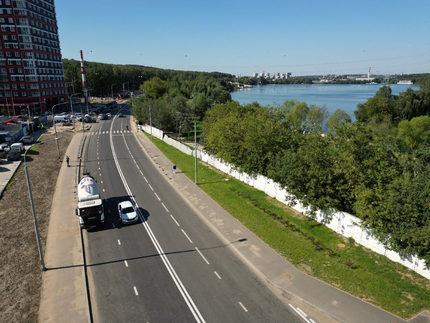 мякиннико, дорога,шоссе, видео с коптера,