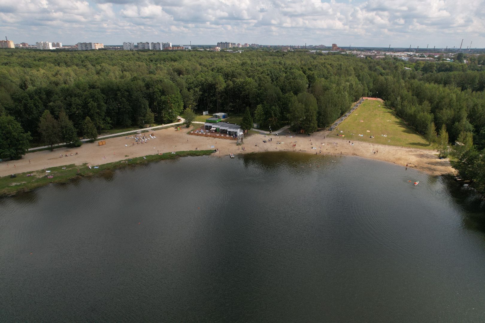 авангард, пляж,электросталь, видео с коптера,